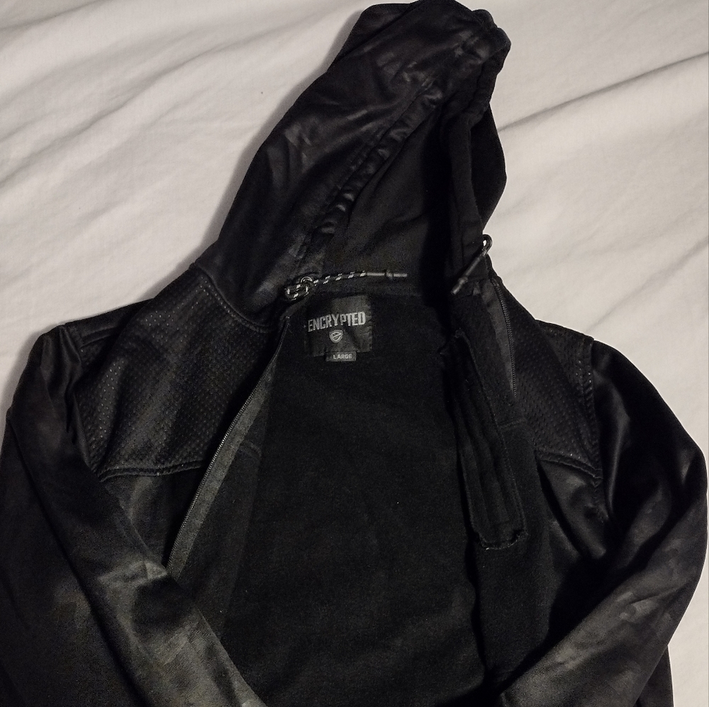 Black camouflage jacket hoodie